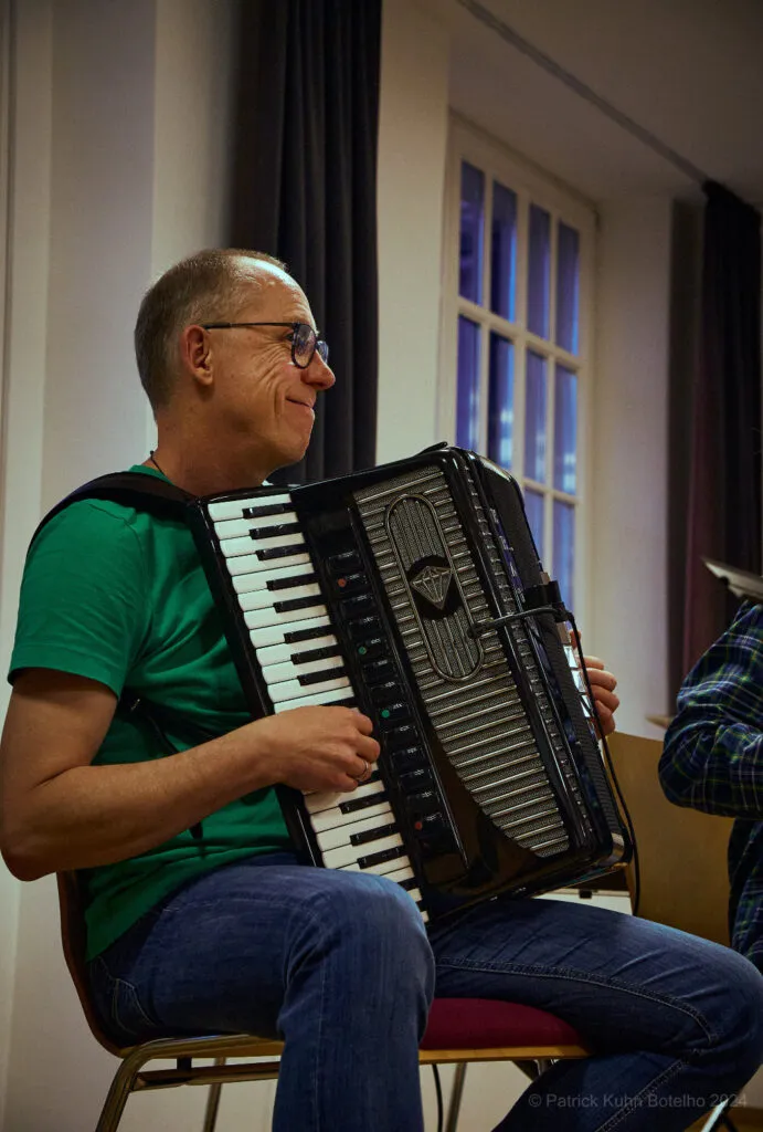 Akkordeon bei der Jam Session im Kons