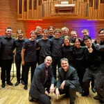 Foto der Schlagzeugklassen von Prof. Wojciech Herzyk (Musikakademie Karol Szymanowksi Katowice) und Prof. Jochen Schorer (HfM Trossingen)